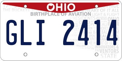 OH license plate GLI2414