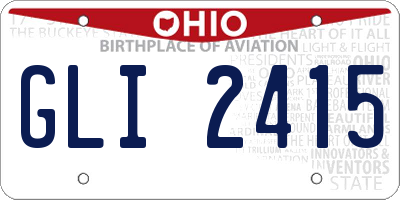 OH license plate GLI2415