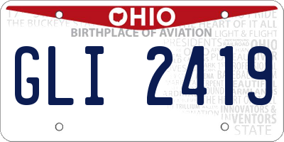 OH license plate GLI2419