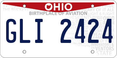 OH license plate GLI2424