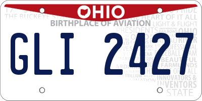 OH license plate GLI2427