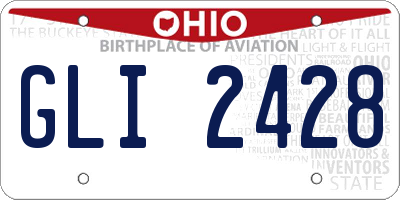 OH license plate GLI2428