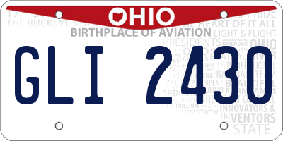 OH license plate GLI2430