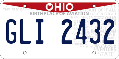 OH license plate GLI2432