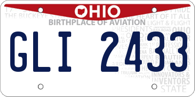 OH license plate GLI2433