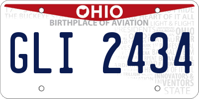 OH license plate GLI2434