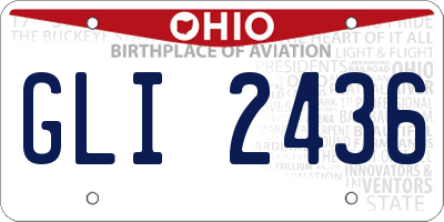 OH license plate GLI2436