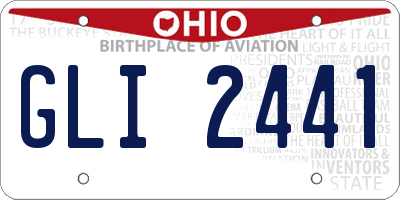 OH license plate GLI2441