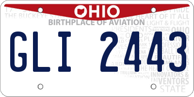 OH license plate GLI2443