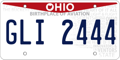 OH license plate GLI2444