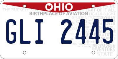 OH license plate GLI2445