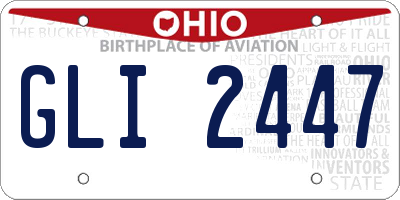 OH license plate GLI2447