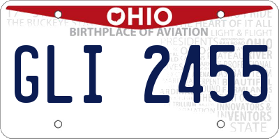 OH license plate GLI2455