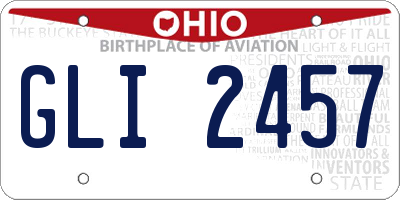OH license plate GLI2457