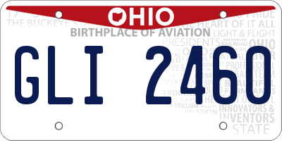 OH license plate GLI2460