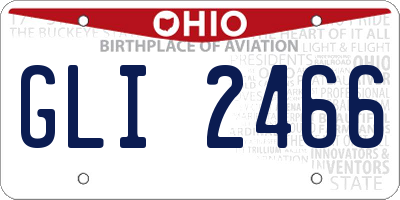 OH license plate GLI2466