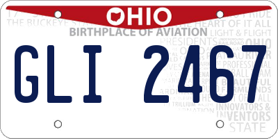 OH license plate GLI2467