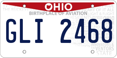 OH license plate GLI2468