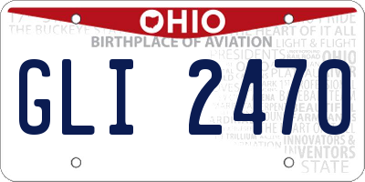 OH license plate GLI2470