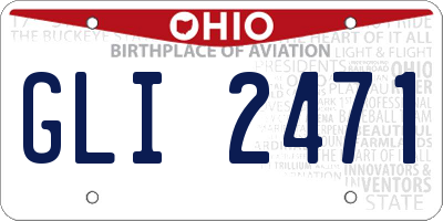OH license plate GLI2471
