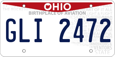 OH license plate GLI2472