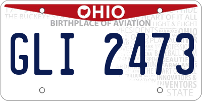 OH license plate GLI2473