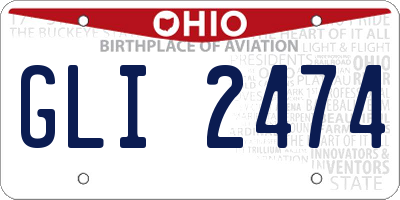 OH license plate GLI2474