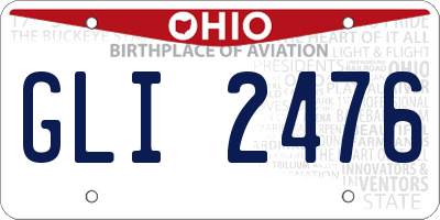 OH license plate GLI2476