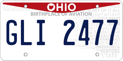 OH license plate GLI2477