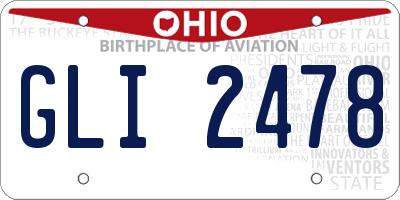 OH license plate GLI2478
