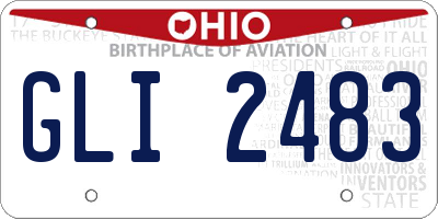 OH license plate GLI2483