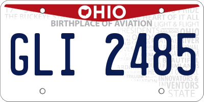 OH license plate GLI2485
