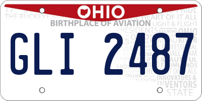 OH license plate GLI2487
