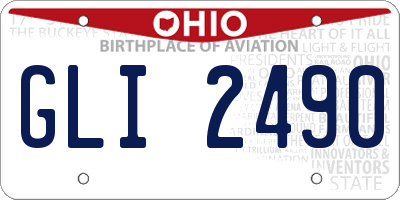 OH license plate GLI2490