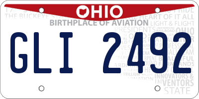 OH license plate GLI2492