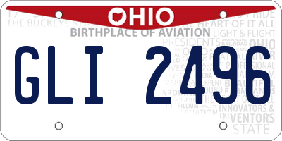 OH license plate GLI2496