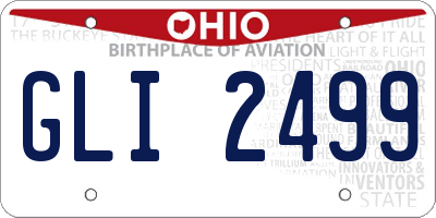 OH license plate GLI2499