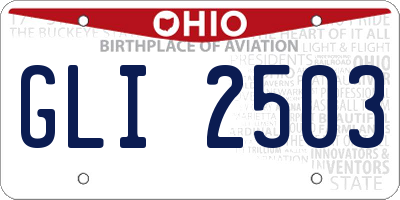 OH license plate GLI2503