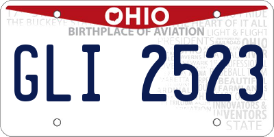 OH license plate GLI2523