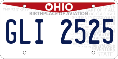 OH license plate GLI2525