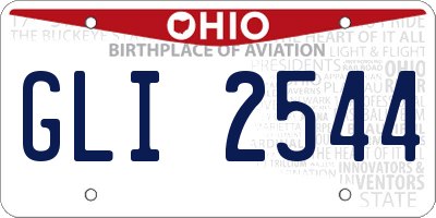 OH license plate GLI2544