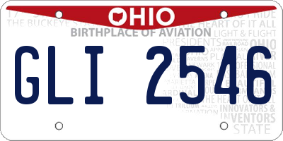 OH license plate GLI2546
