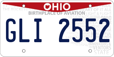 OH license plate GLI2552