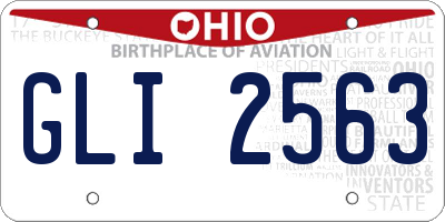 OH license plate GLI2563