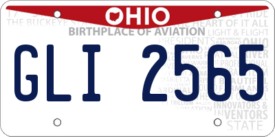 OH license plate GLI2565