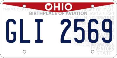 OH license plate GLI2569