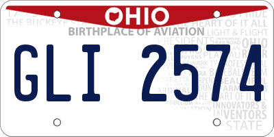 OH license plate GLI2574