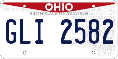 OH license plate GLI2582