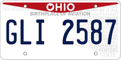OH license plate GLI2587