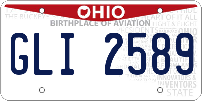 OH license plate GLI2589